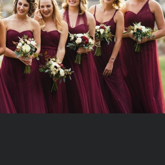 Jenny Yoo Burgundy Bridesmaids Dress - Picture 6 of 9